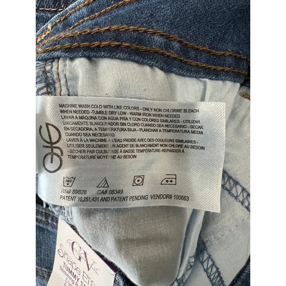 Gloria Vanderbilt Shape Effect Tummy Sculpt Wide Leg Jeans Blue Size 12 NWT - Picture 6 of 8